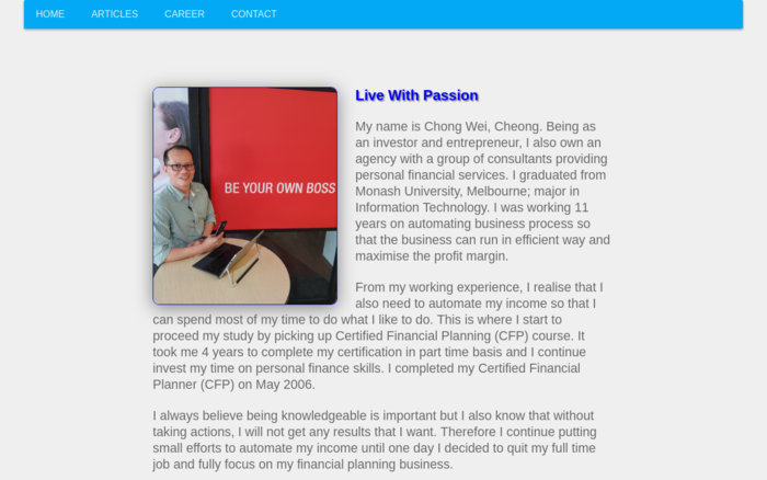 Passionate Financial Planner And Entrepreneur In Malaysia